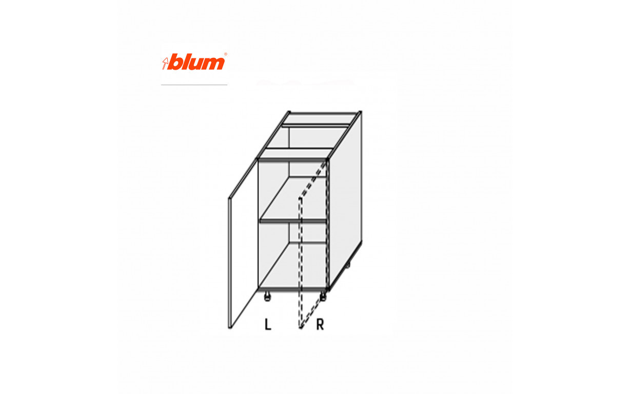 Кухонна секція Міленіум WG нижня 20Н/820 1дв Pro Blum ЛІВА - Фото